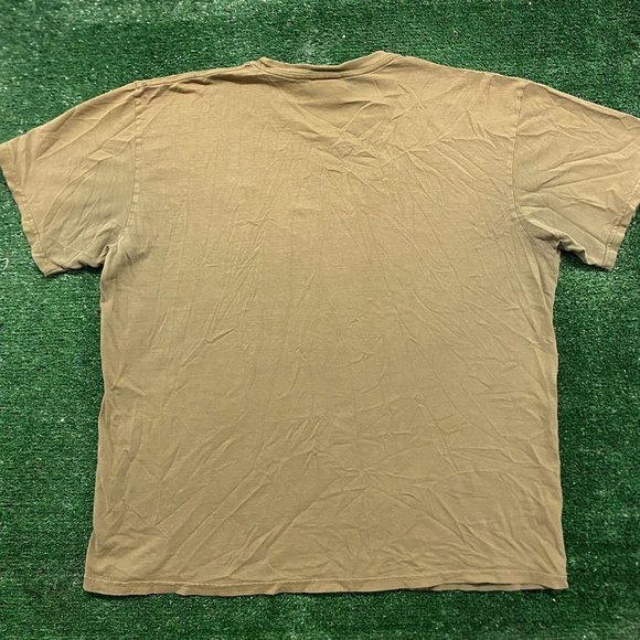 Vintage Y2K Nike Solo Swoosh Shirt Drab Khaki Tonal Logo Tee - Picture 4 of 4